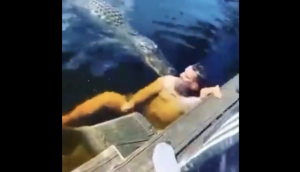 Viral Video: Man swims with alligators; what happens next will haunt you!