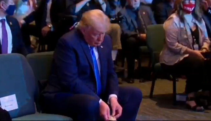 Donald Trump gets trolled for counting money before donating to church