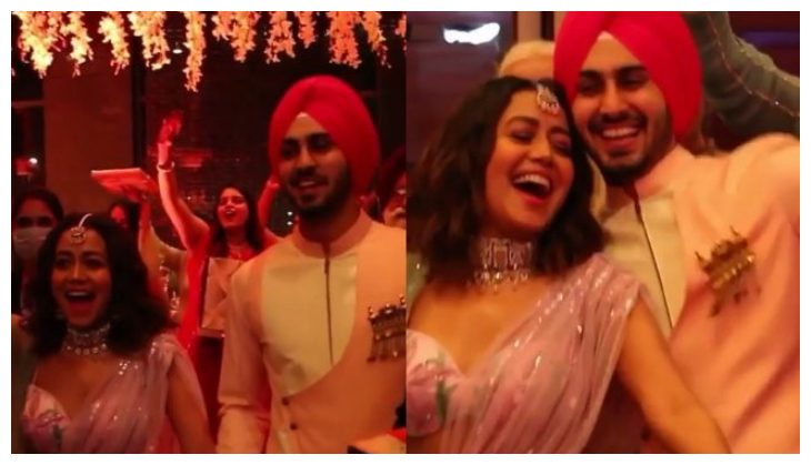 Neha Kakkar and Rohanpreet Singh shake a leg on their roka ceremony; video goes viral