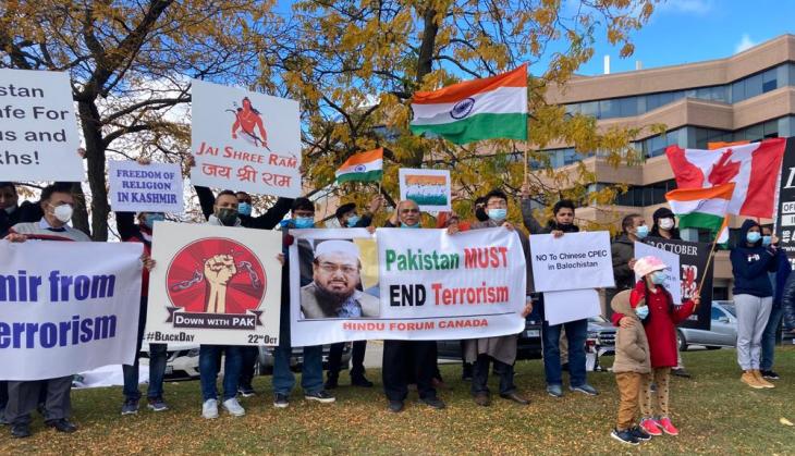 Indian diaspora in Canada holds protest against Pakistan sponsored terrorism