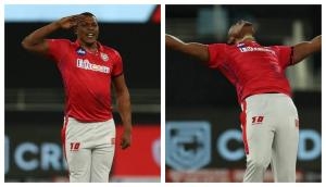 KXIP’s Sheldon Cottrell amazing response to little Indian girl who copied his salute celebration