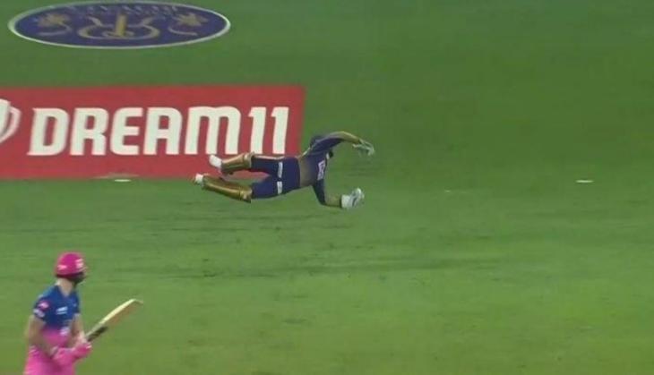 IPL 2020: Dinesh Karthik's flying catch to dismiss Ben Stokes Video