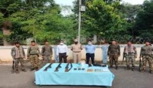Odisha: Arms, ammunition recovered in Malkangiri in joint anti-Naxal operation by security forces