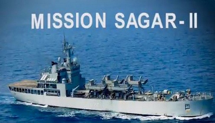 Mission Sagar-ll: INS Airavat carrying food aid for Eritrea reaches Port Massawa