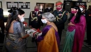 Indian Army chief's wife delivers gifts from Gorkha soldiers to their wives in Nepal