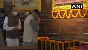LS Speaker Om Birla pays tribute to Jawaharlal Nehru at Parliament