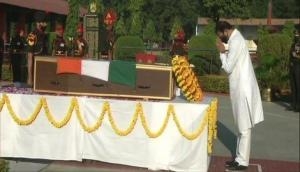 Anil Deshmukh, Army officers attend wreath laying ceremony of soldier killed in Pak ceasefire violation