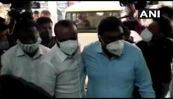 Sampath Raj brought to CCB's office after being arrested in Bengaluru violence case