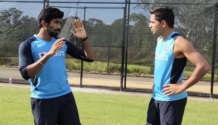 Jasprit Bumrah shares bowling tricks with youngster Kartik Tyagi