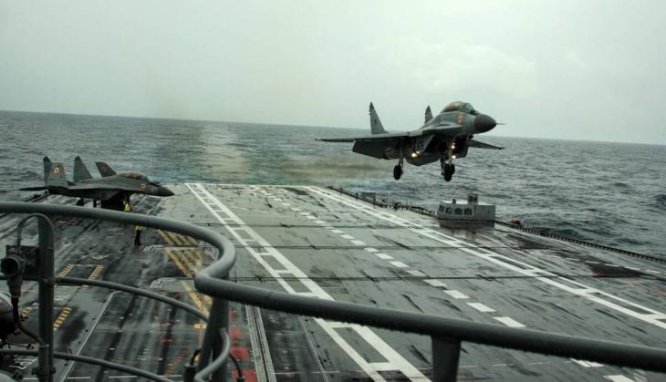 Indian Navy's MiG-29K trainer crashes over Arabian Sea; one pilot recovered, another missing 