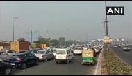 Delhi: Huge traffic congestion on DND as Chilla border remains closed