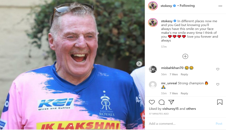 Ben Stokes condoles father's demise, says 'I'll smile every time I think of you'