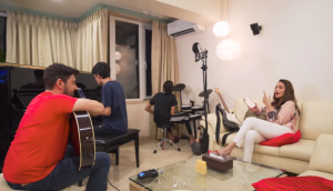 Here's what Madhuri Dixit, husband Sriram Nene's jamming session with sons look like [Watch]