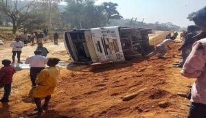 Chhattisgarh: 1 dead, several injured as bus overturns in Surguja
