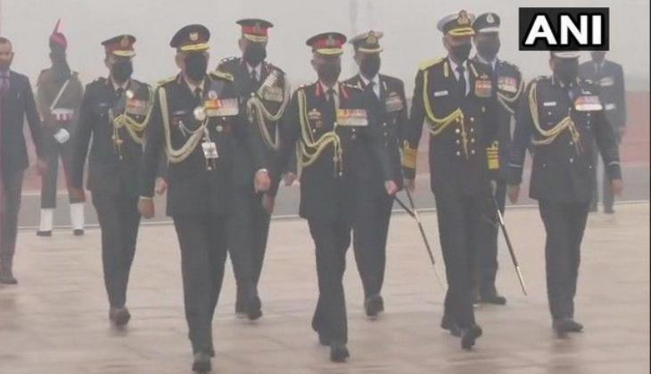 Army Day: CDS, Armed Forces chiefs pay tributes at National War Memorial