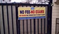 Moradabad Association of Private Schools put up posters of 'no fees-no exams' outside schools