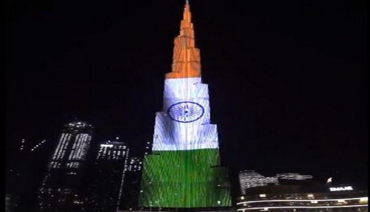 Burj Khalifa lights up with tricolour to celebrate India's 72nd Republic Day