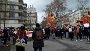 Protest outside China embassy in France against Tibetan monk's brutal killing in Chinese prison