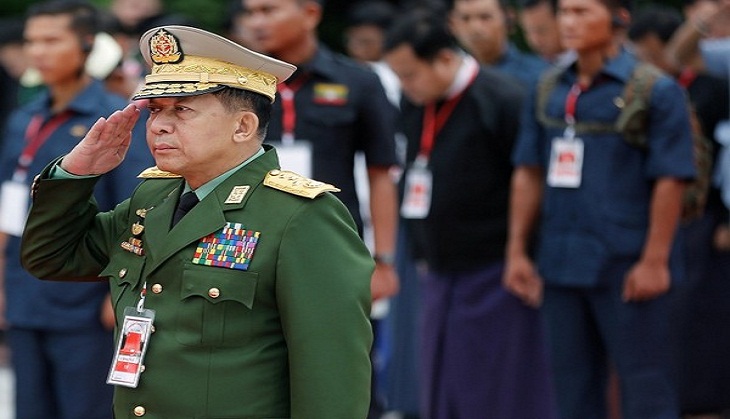 Myanmar military leader Min Aung Hlaing expresses intention to shift to civilian rule 