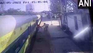 Caught on Cam: RPF personnel prevents differently-abled man from boarding moving train in Panvel