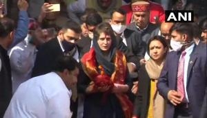 UP: Priyanka Gandhi Vadra reaches Saharanpur, to attend kisan mahapanchayat today