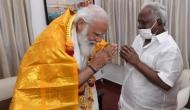 PM Modi meets spiritual leader Bangaru Adigalar in Chennai