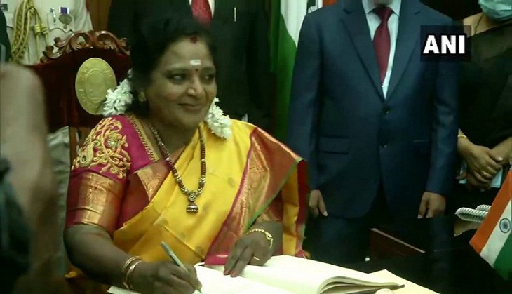 Tamilisai Soundararajan sworn in as Lieutenant Governor of Puducherry