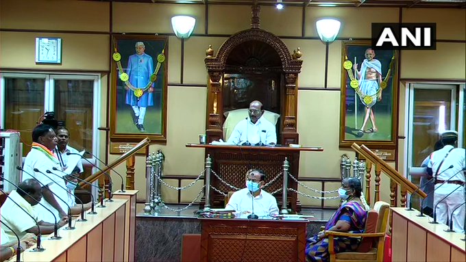 Former LG Kiran Bedi, Centre colluded with Opposition to topple govt: Narayanasamy