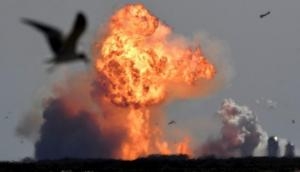 SpaceX rocket explodes after landing in test flight