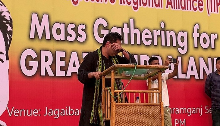 Tripura royal scion breaks down in tears during public address over non-participation of IPFT in 'Greater Tipraland' 