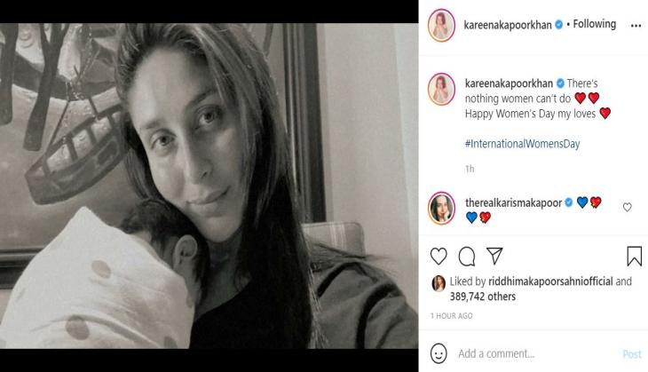 Kareena Kapoor shares first picture with newborn son on International Women's Day
