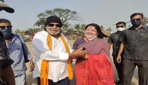 WB polls 2021: Mithun Chakraborty campaigns for BJP's Locket Chatterjee in Hugli-Chuchura