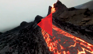 Man sends drone over erupting volcano; what it captures will blow your mind!