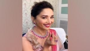 Madhuri Dixit performs to viral 'Bajre Da Sitta' trend