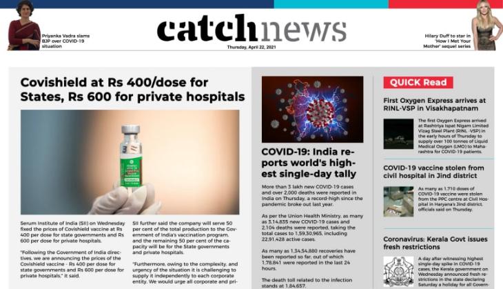 22nd April Catch News ePaper, English ePaper, Today ePaper, Online News Epaper