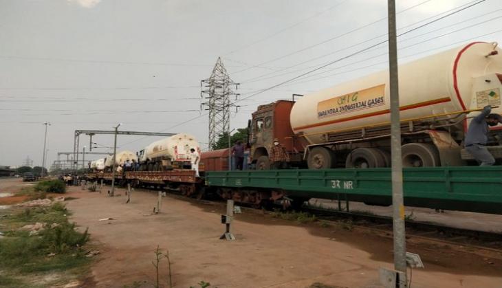 COVID-19: First Oxygen Express to Secunderabad with loaded tankers starts from Odisha's Angul