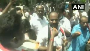 COVID: Despite EC ban on victory processions, DMK workers celebrate outside party headquarters in Chennai