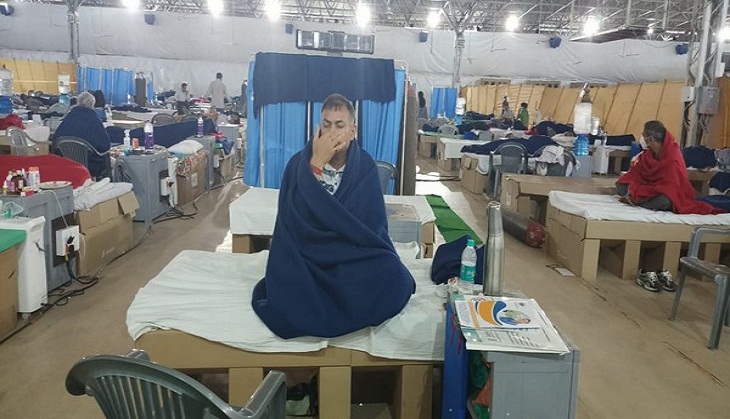 ITBP stress counsellors conduct yoga session at Sardar Patel COVID Care Center and Hospital