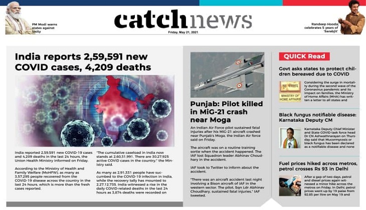 21st May Catch News ePaper, English ePaper, Today ePaper, Online News Epaper