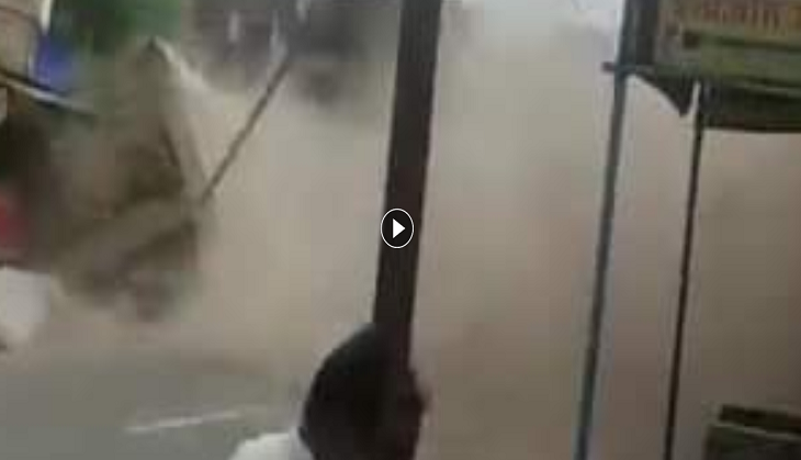 OMG! Miraculous escape for truck driver as 2-storey building collapses; video will give you goosebumps
