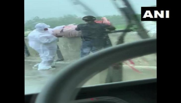 UP: 2 held after video of COVID patient's body being dumped in river in Balrampur goes viral