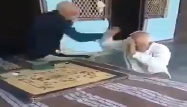 Fighting between old men