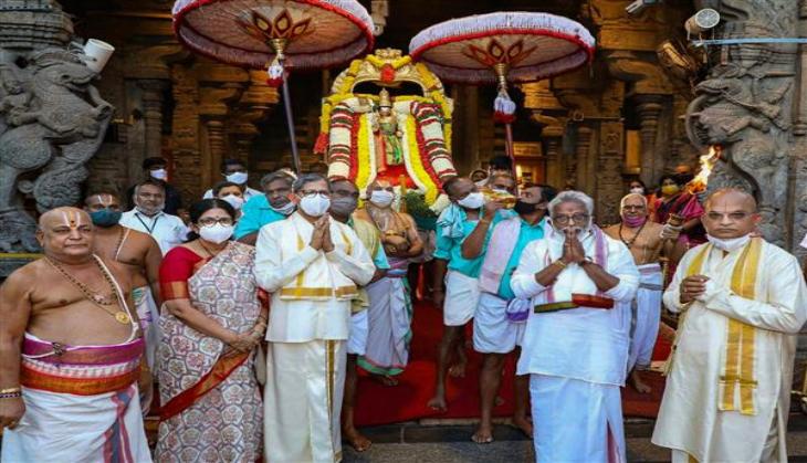 CJI Ramana offers prayers at Lord Balaji temple in Andhra's Tirumala