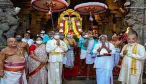 CJI Ramana offers prayers at Lord Balaji temple in Andhra's Tirumala