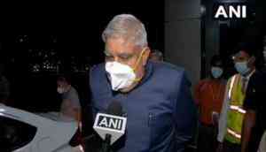Jagdeep Dhankhar arrives in New Delhi, targets WB govt over post-poll retributive violence