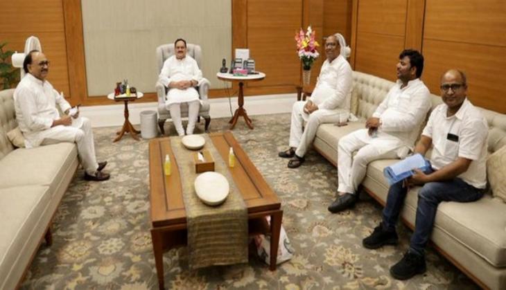 JP Nadda meets Nishad party chief ahead of 2022 UP polls