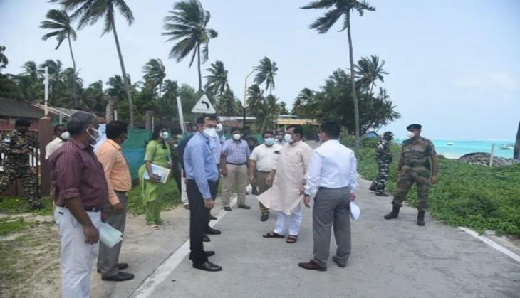 Lakshadweep Administrator Praful Khoda Patel visits Kavaratti, reviews development projects