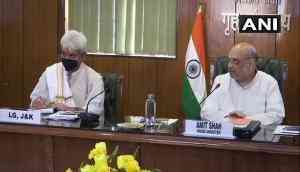 Delhi: J-K LG Manoj Sinha meets HM Amit Shah