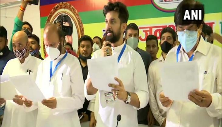 Chirag Paswan chairs meet in Delhi, seeks rights on LJP symbol from EC
