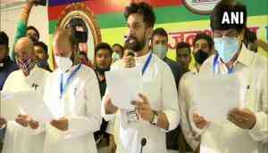 Chirag Paswan chairs meet in Delhi, seeks rights on LJP symbol from EC